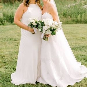 Jill Stuart Iva Crepe Maxi in Ivory